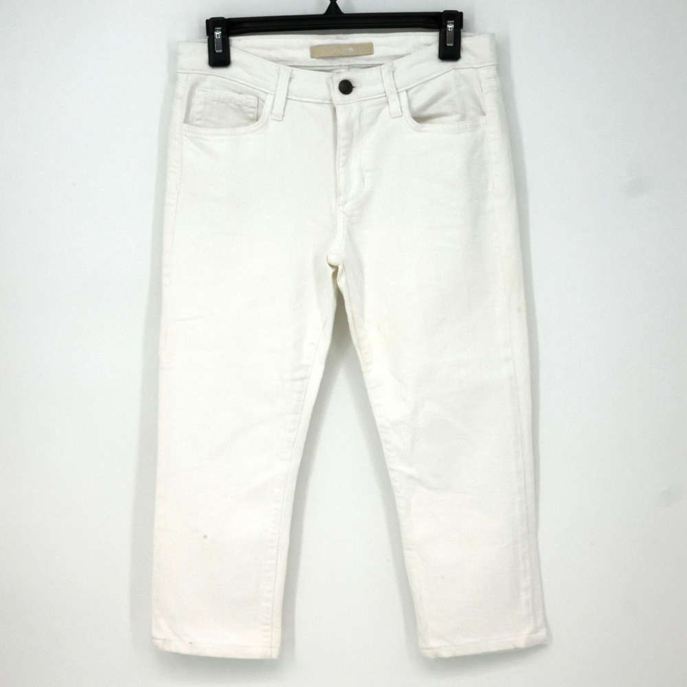 Joes Jeans Womens 27 Waist White Stretch Denim Straight Leg Pedal Pushers Bonnie